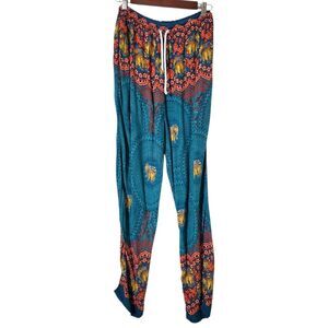 Kathmandu Imports Mandala Drawstring Pants One Size Elephant Boho Hippie Womens